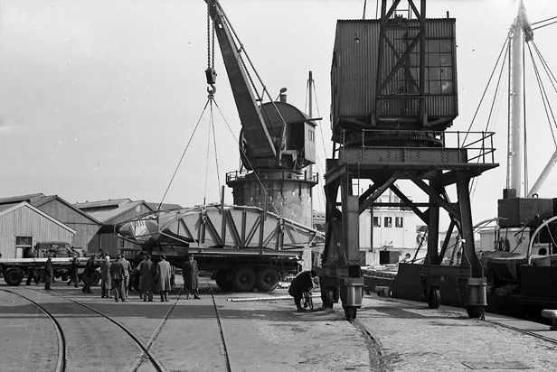 Canons Marsh steam crane, 30 March 1950