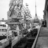 Cargo handling onto balcony of M Shed, 1952