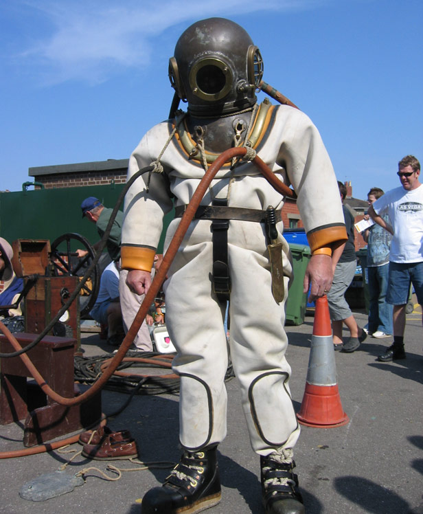 Colour picture of Diver in suit