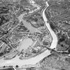 Aerial view showing the river at high tide - New Cut and Cumberland Basin