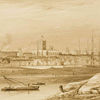 A view across the New Cut and the Harbour, 1825