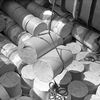Discharging rolls of paper at City Docks, June 1947