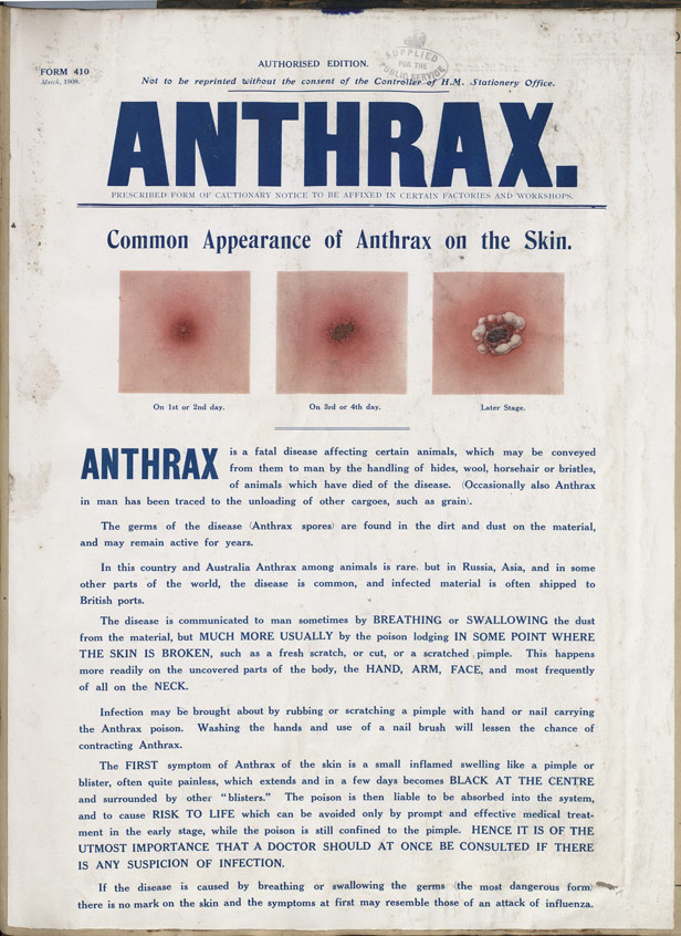 Bristol Docks 1900s Anthrax Notice