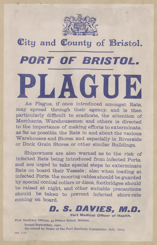 Port of Bristol Plague Warning Notice