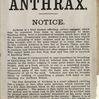 Bristol Docks 1800s Anthrax Notice