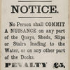 Bristol Docks Notice Committing Nuisance