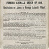Port of Bristol Foreign Animals Order 1910