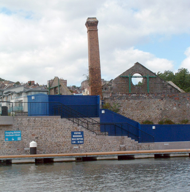 Derelict remains of Canons Marsh gas works, 2009