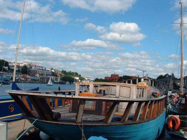 Boat undergoing conversion